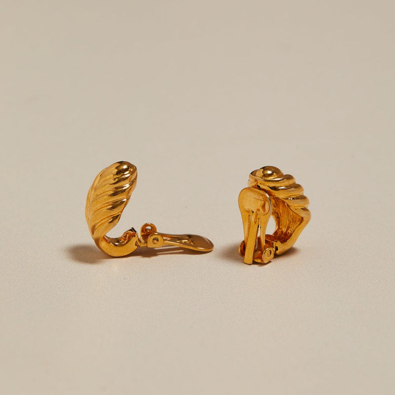 Statement Earring ONE Vintage Leaf Clip-On Earrings Orelia Jewellery