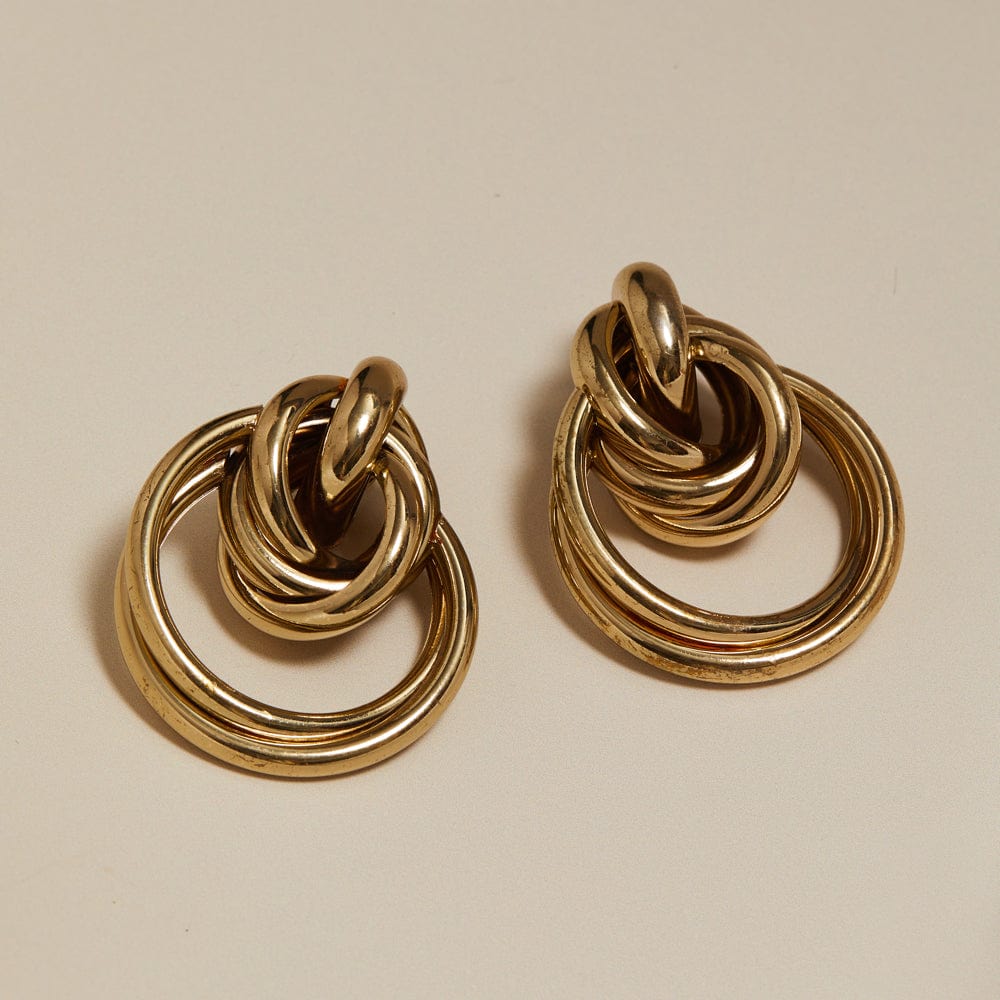 Statement Earring ONE Vintage Oversized Interlocking Earrings Orelia Jewellery