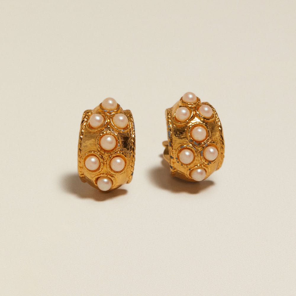 Statement Earring ONE Vintage Pearl Detail Clip-On Earrings Orelia Jewellery