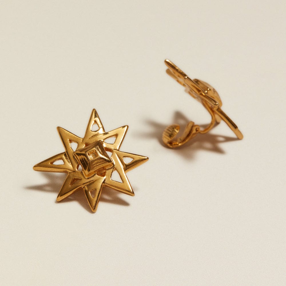 Statement Earring ONE Vintage Star Clip-On Earrings Orelia Jewellery