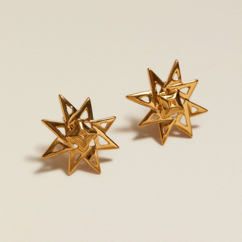 Statement Earring ONE Vintage Star Clip-On Earrings Orelia Jewellery