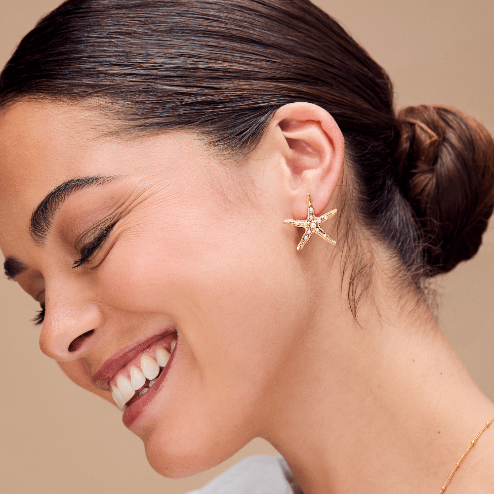 Statement Earring Statement Embellished Starfish Stud Earrings Orelia Jewellery
