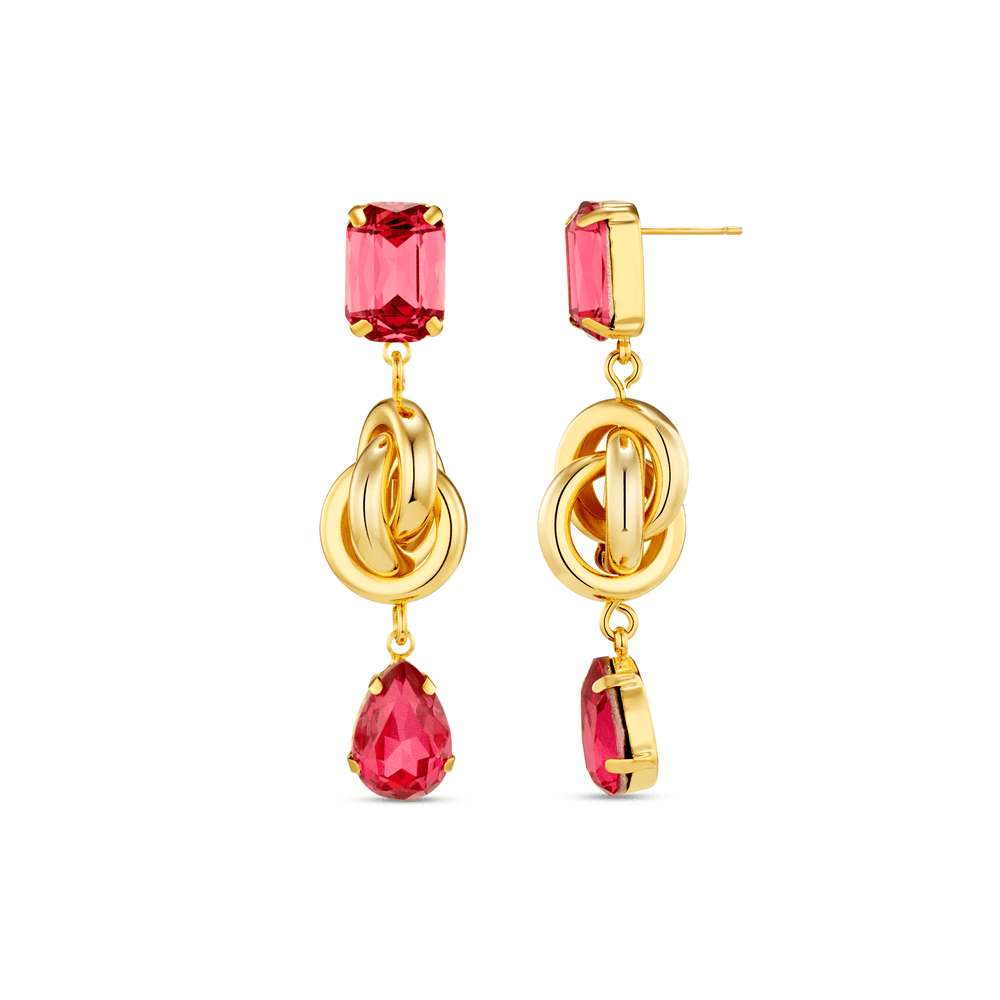Statement Earring Statement Gem & Knot Drop Earrings Orelia Jewellery
