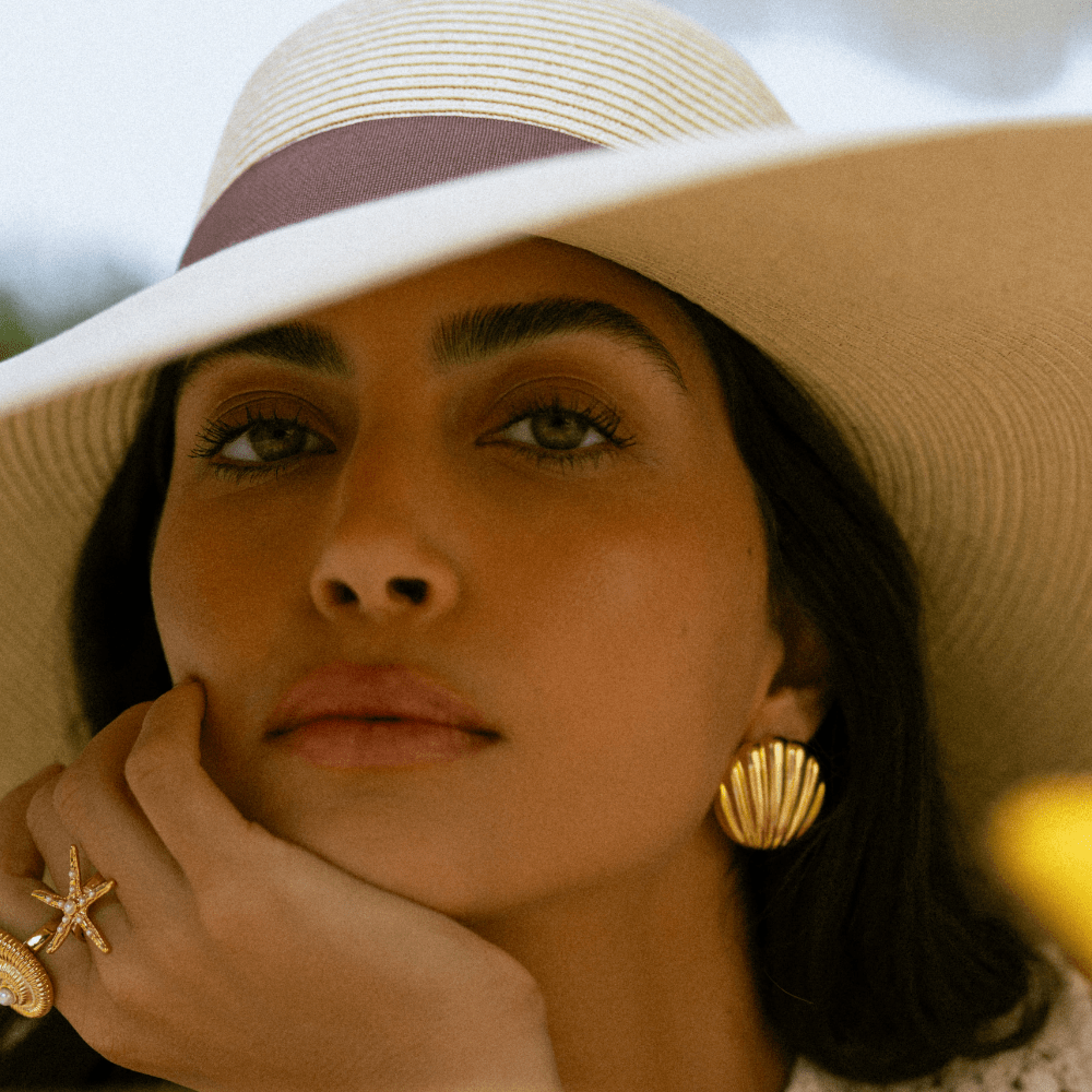 Statement Earring Statement Polished Shell Studs Orelia Jewellery