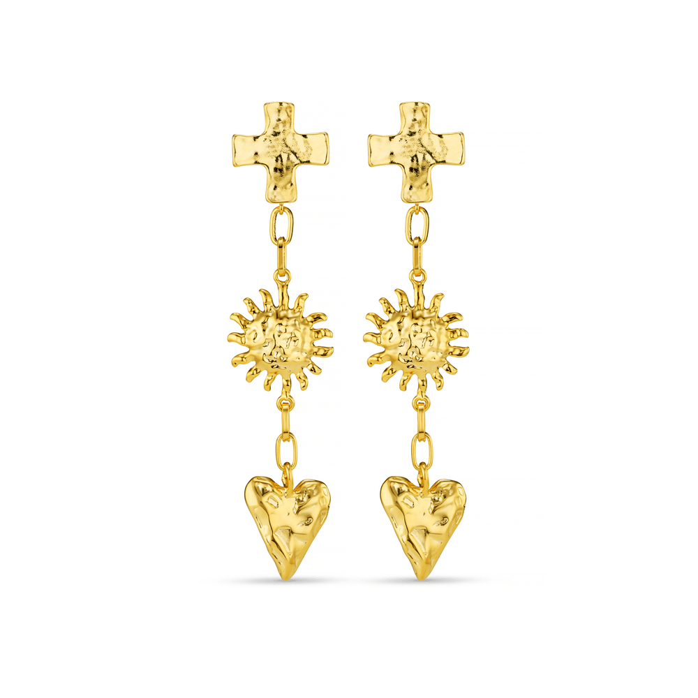 Statement Earrings Molten Statement Charm Drop Earrings Orelia Jewellery