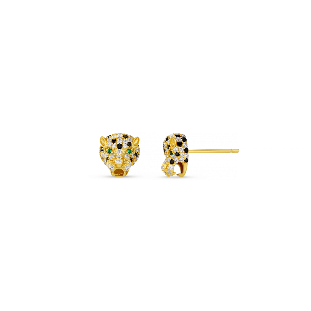 Statement Earrings Pave Panther Stud Earrings Orelia Jewellery