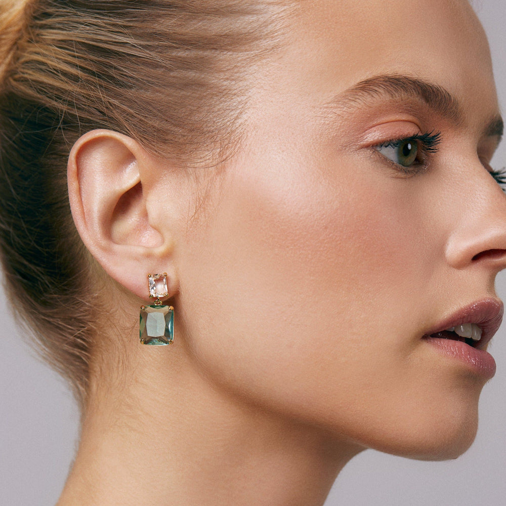Statement Earrings Statement Crystal Double Drop Earrings Orelia Jewellery