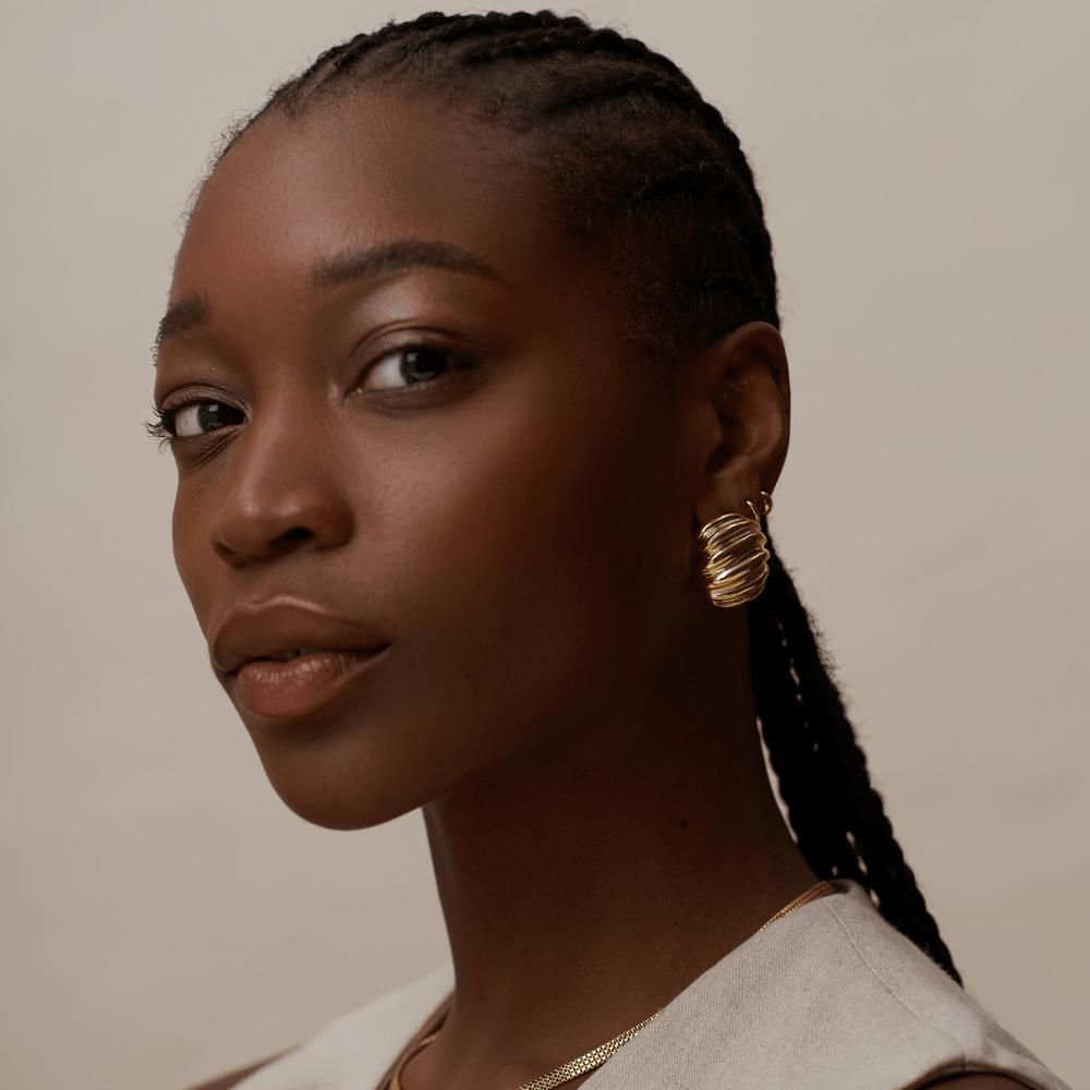 Statement Earrings Textured Domed Statement Stud Earrings Orelia Jewellery