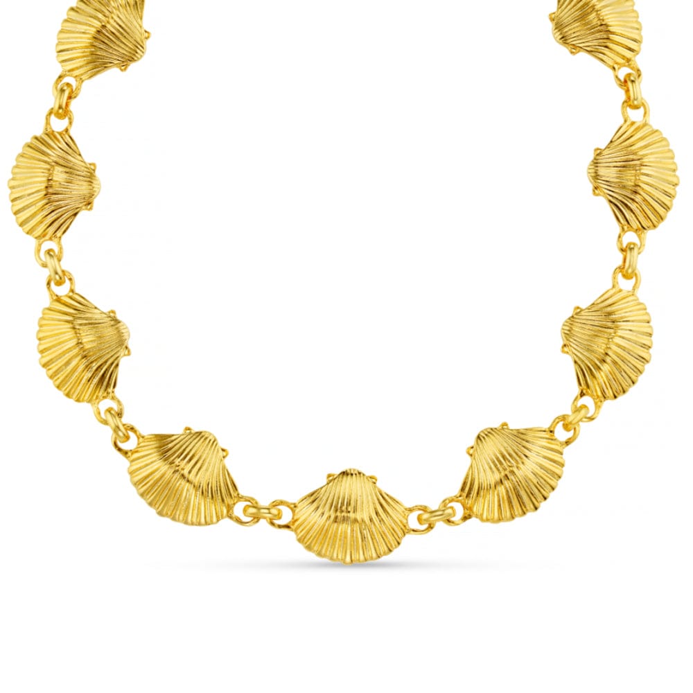 Statement Necklace Default Statement Metal Shell Collar Necklace Orelia Jewellery