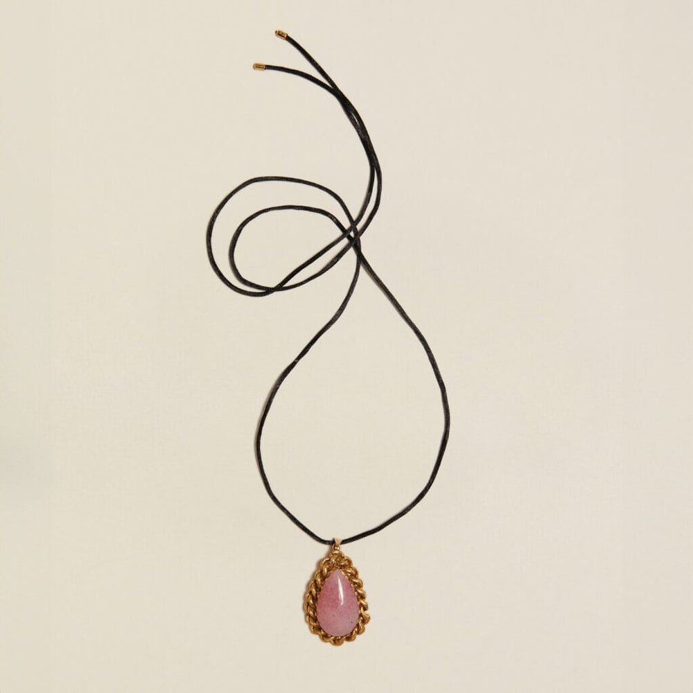 Statement Necklace Default Vintage Statement Pink Stone Pendant Orelia Jewellery