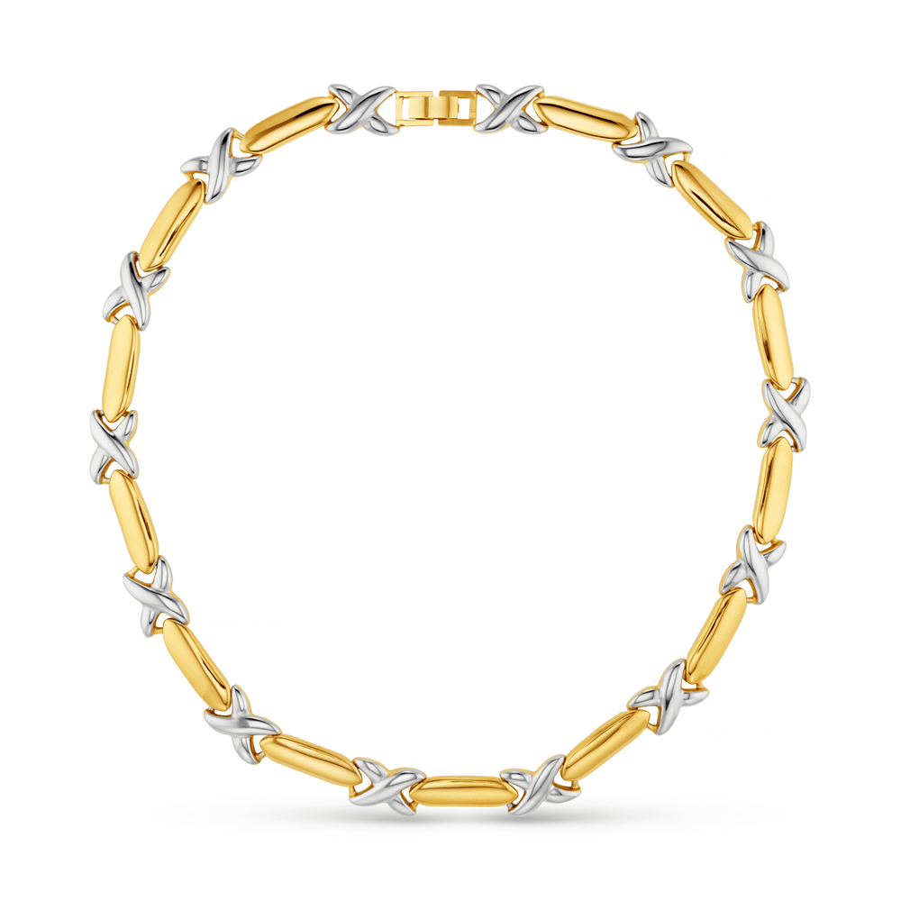 Statement Necklace LUXE Statement Mixed Plate Cross Necklace Orelia Jewellery