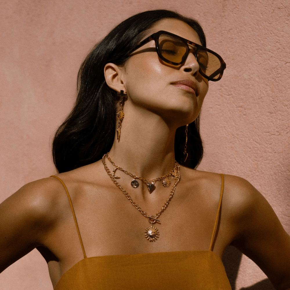 Statement Necklace Statement Molten Charm Necklace Orelia Jewellery