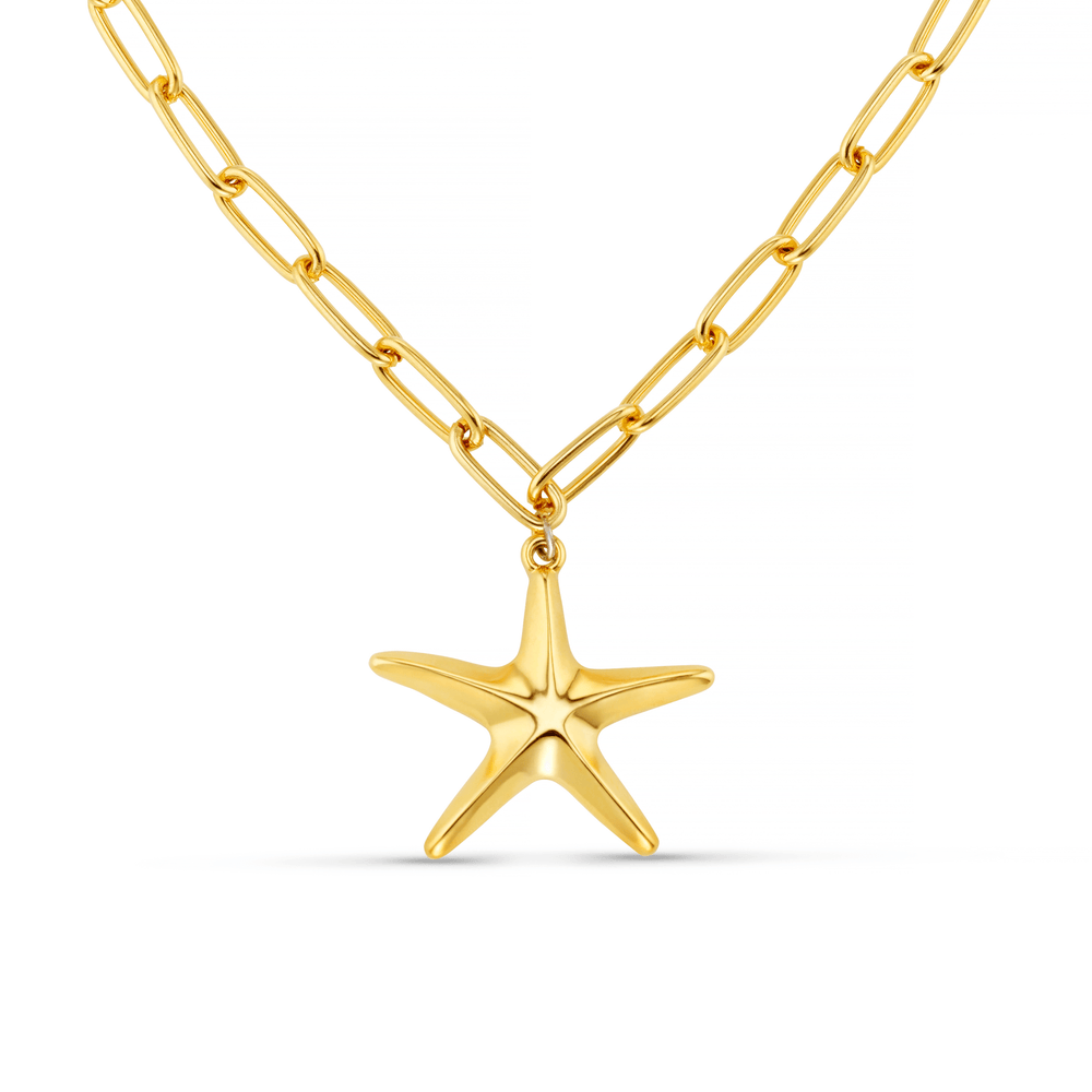 Statement Necklace Statement Polished Starfish Chain Necklace Orelia Jewellery
