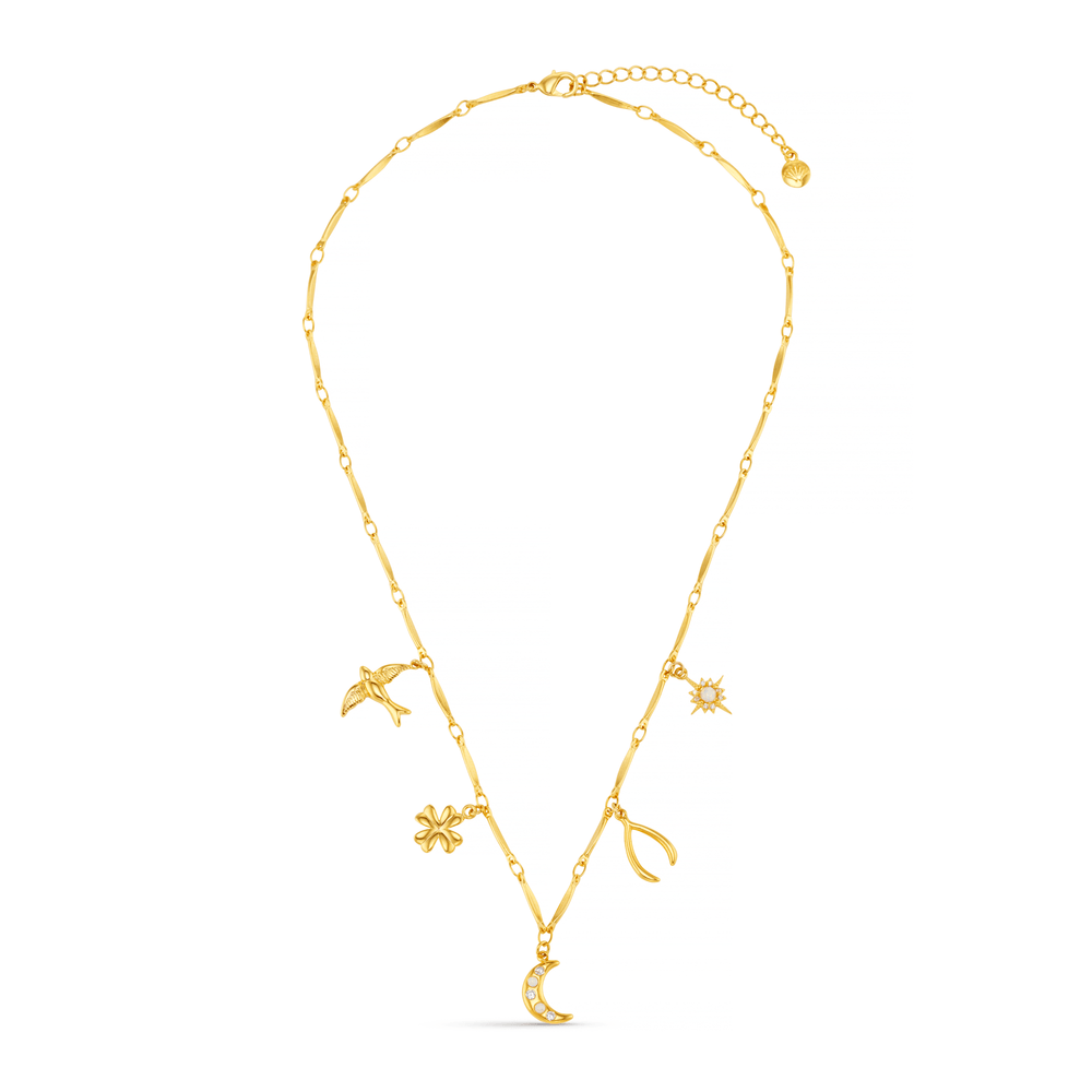 Statement Neckwear Mixed Lucky Charm Necklace Orelia Jewellery