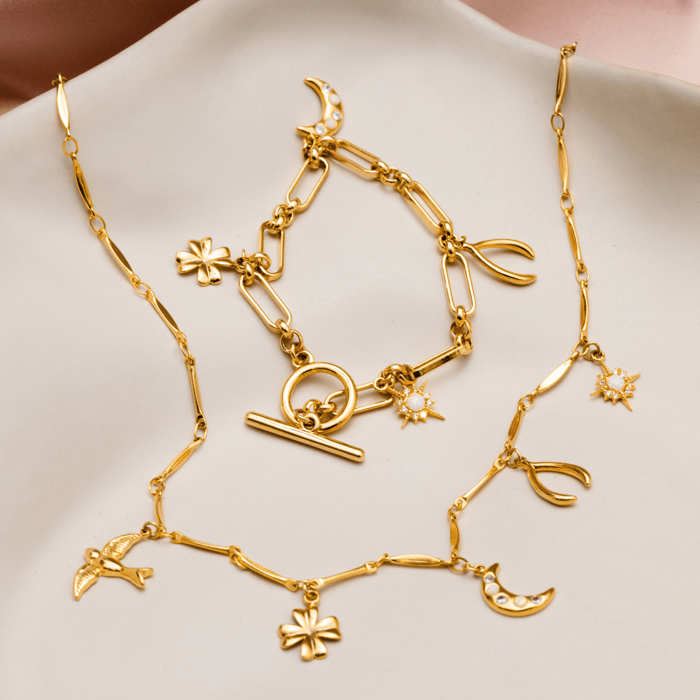 Statement Neckwear Mixed Lucky Charm Necklace Orelia Jewellery