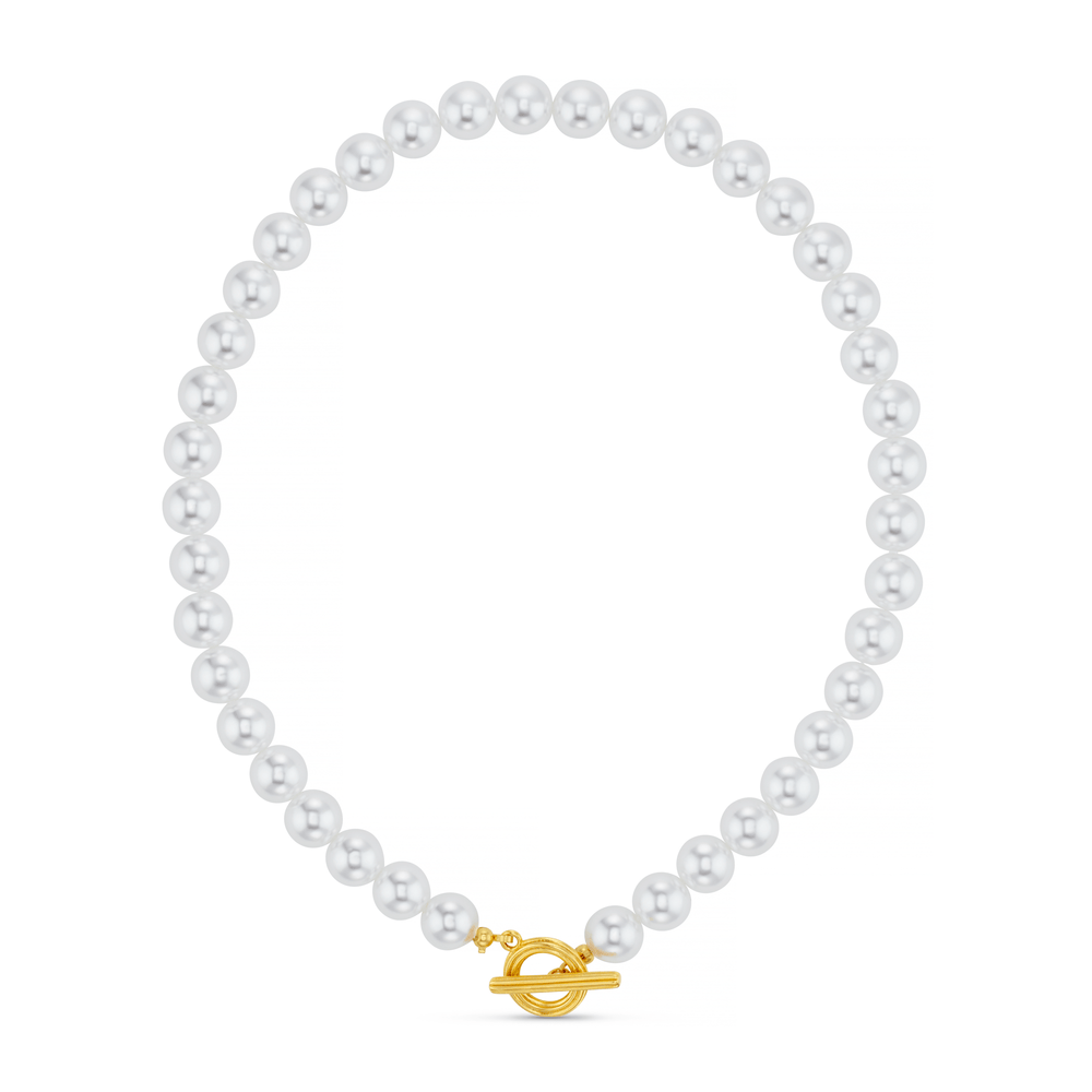 Statement Neckwear Statement Pearl T-Bar Necklace Orelia Jewellery