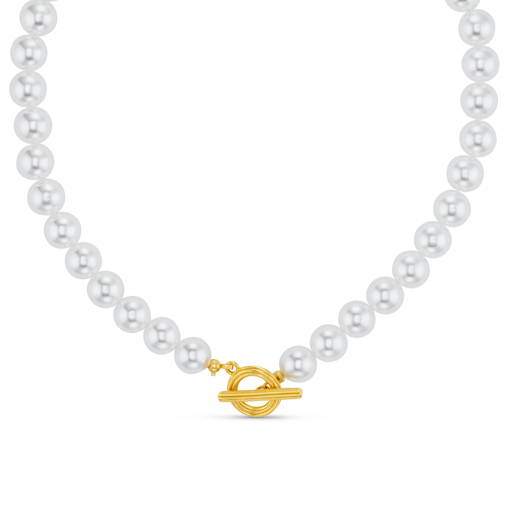 Statement Neckwear Statement Pearl T-Bar Necklace Orelia Jewellery