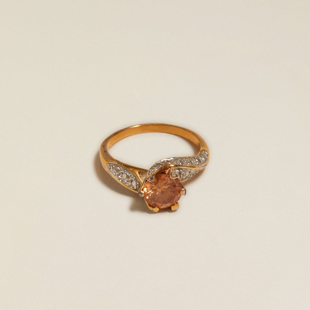 Statement Ring ONE Vintage Pavé & Rose Swirl Ring Orelia Jewellery