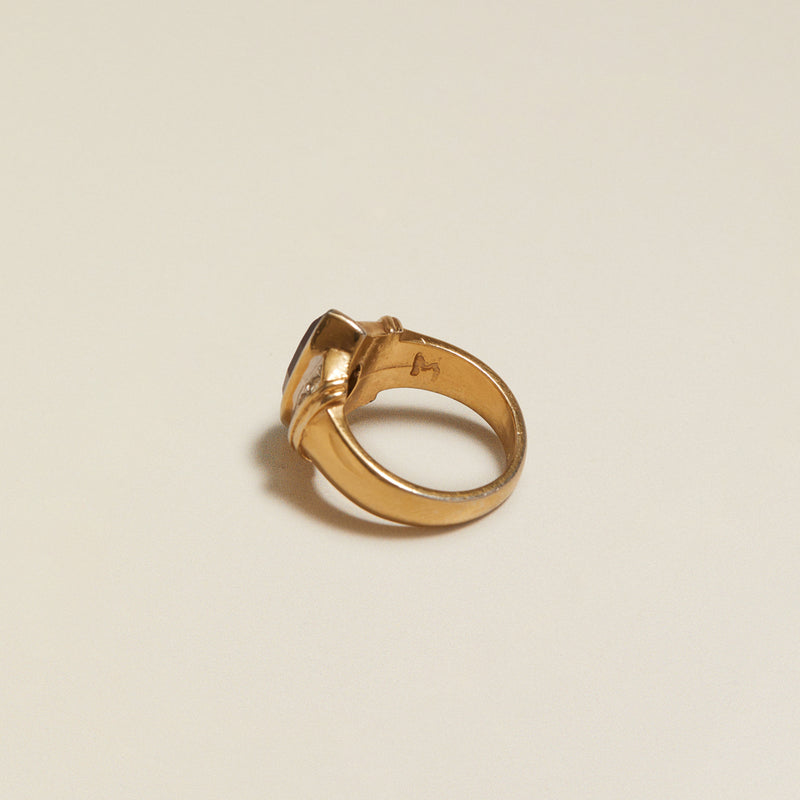 Statement Ring ONE Vintage Ruby Marquise-Cut Ring Orelia Jewellery