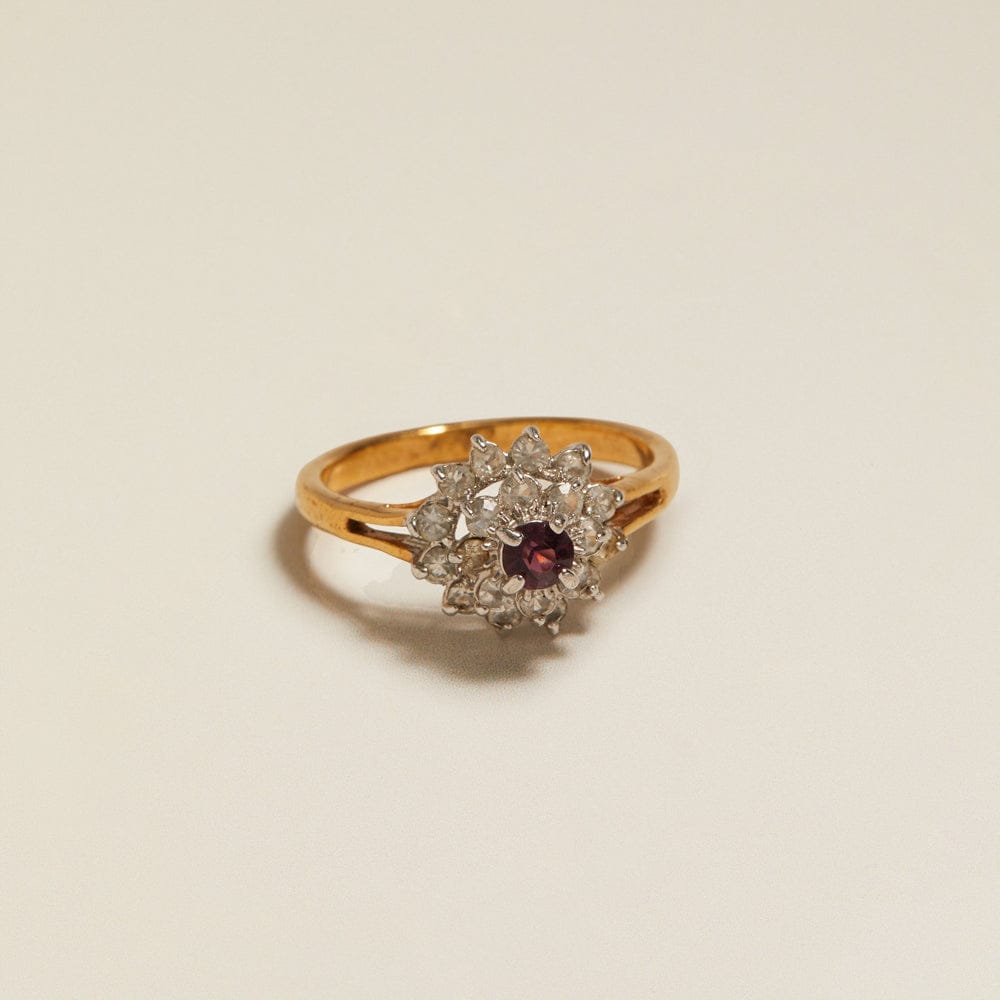 Statement Ring ONE Vintage Stacked Crystal Ring Orelia Jewellery