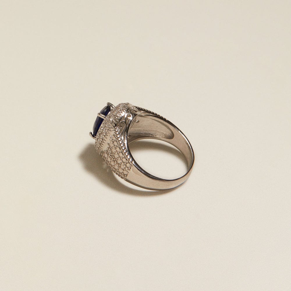 Statement Ring ONE Vintage Swarovski® Blue Stone Ring Orelia Jewellery