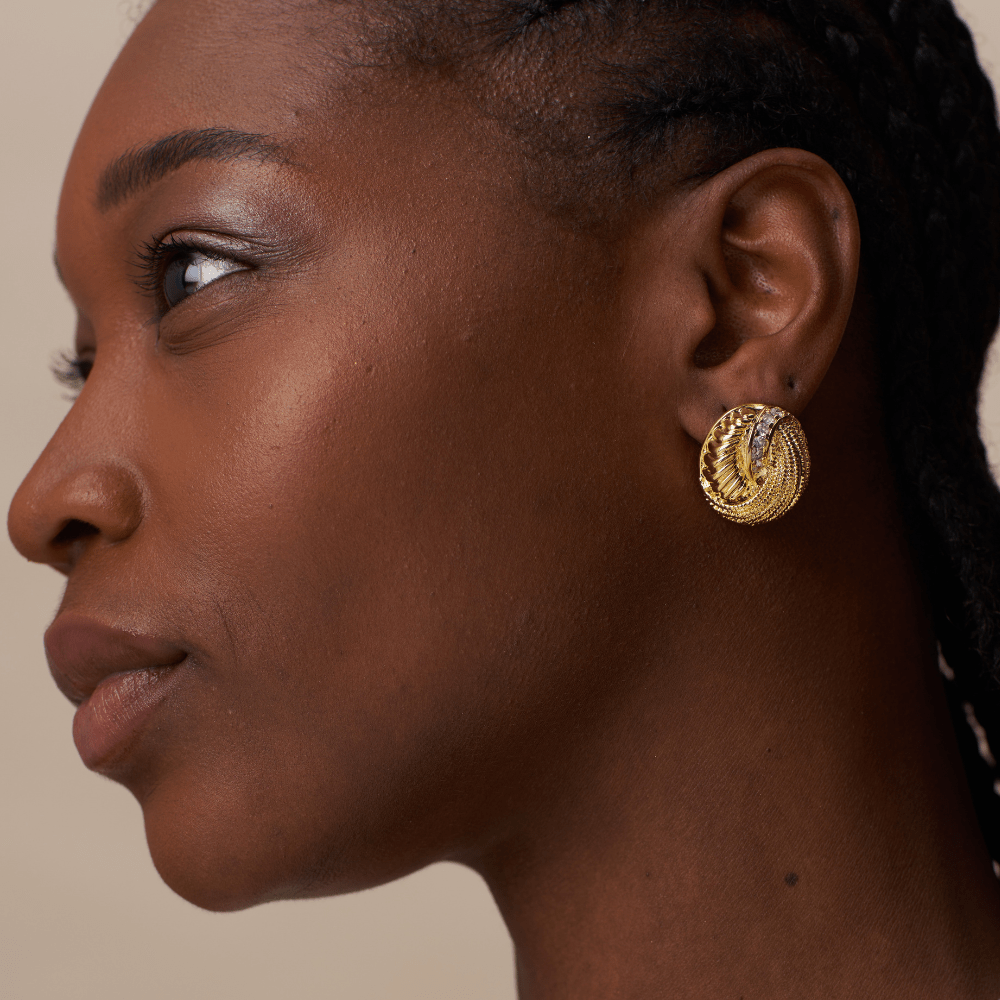 Stud Crystal Woven Statement Stud Orelia Jewellery