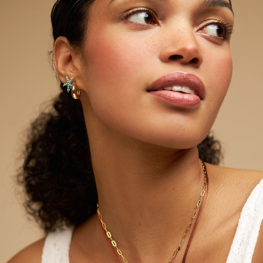 Stud Earrings Default Turquoise Starfish Stud Earrings Orelia Jewellery