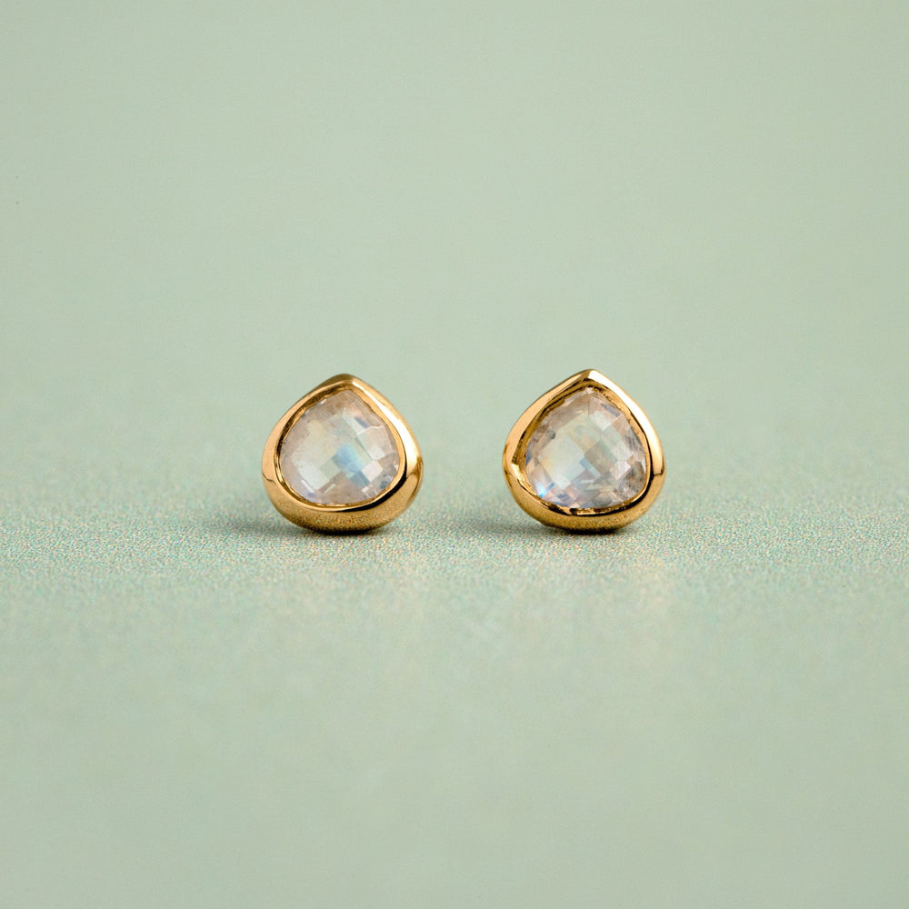 Stud Earrings LUXE Moonstone Semi-Precious Stud Earrings Orelia Jewellery