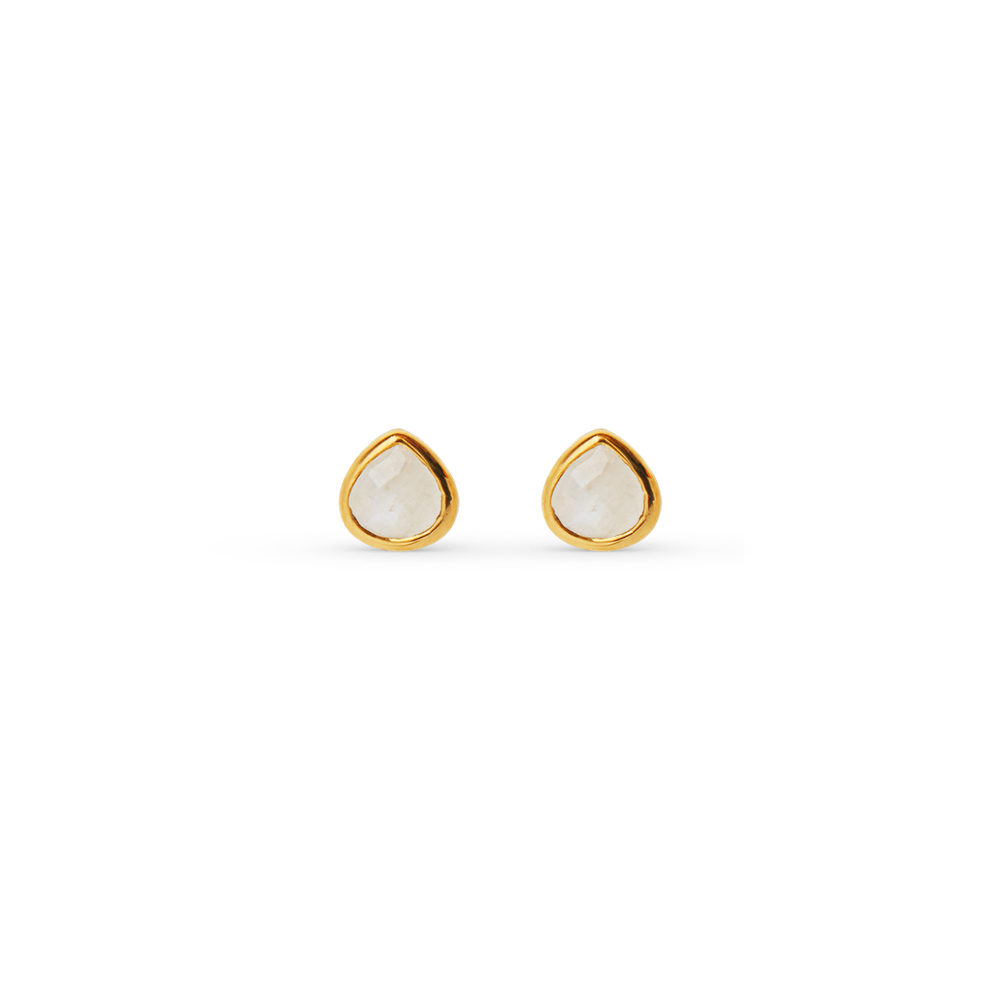 Stud Earrings LUXE Moonstone Semi-Precious Stud Earrings Orelia Jewellery