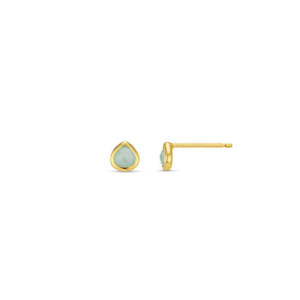 Stud Earrings ONE LUXE Amazonite Semi-Precious Stud Earrings Orelia Jewellery
