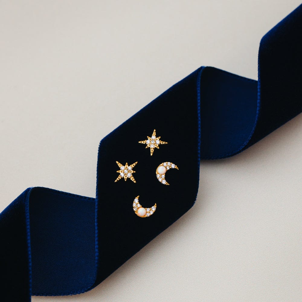 Stud Earrings ONE Pavé Celestial Stud Earrings Orelia Jewellery