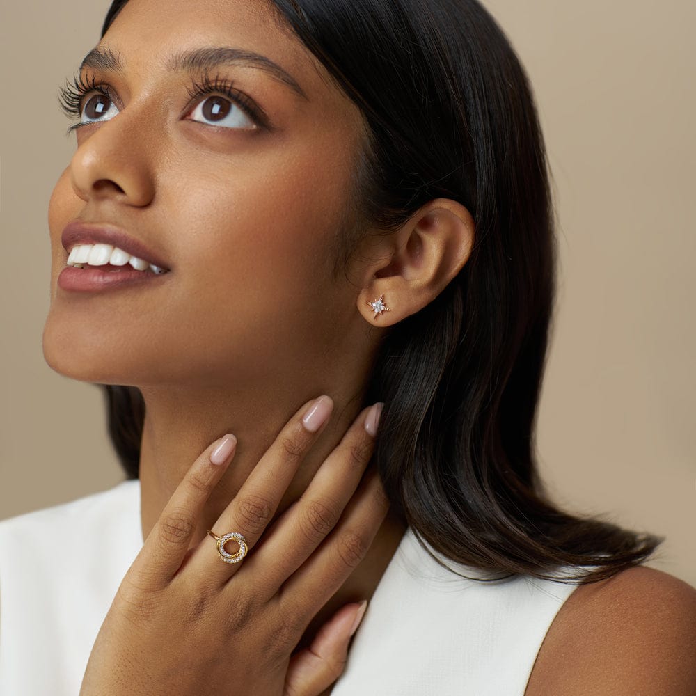 Stud Earrings ONE Pavé Celestial Stud Earrings Orelia Jewellery
