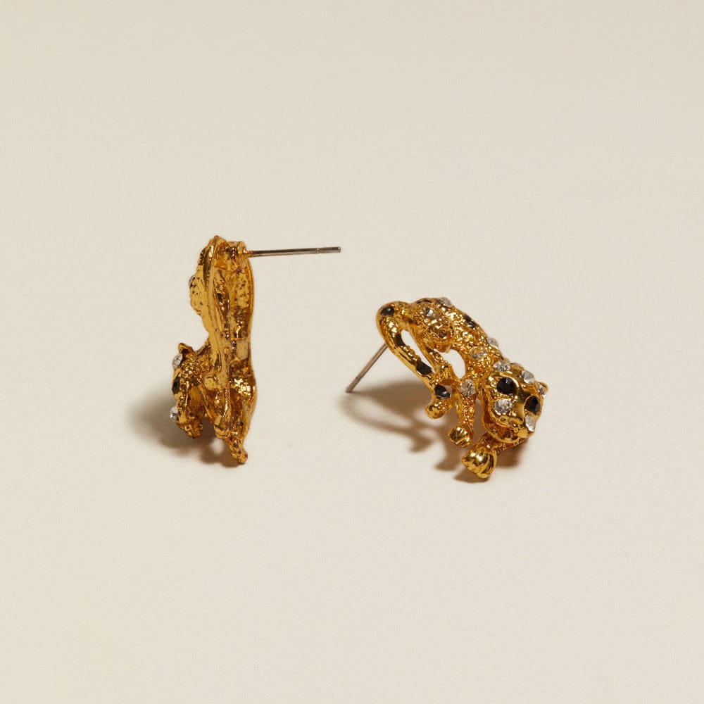 Stud Earrings ONE Vintage Crystal Panther Stud Earrings Orelia Jewellery