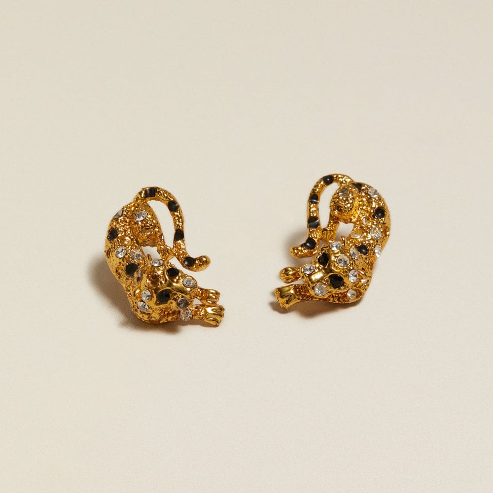 Stud Earrings ONE Vintage Crystal Panther Stud Earrings Orelia Jewellery