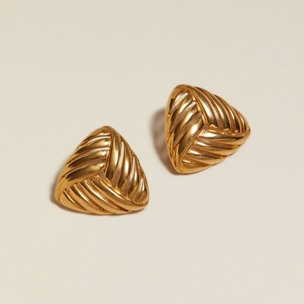 Stud Earrings ONE Vintage Interlinked Triangle Stud Earrings Orelia Jewellery
