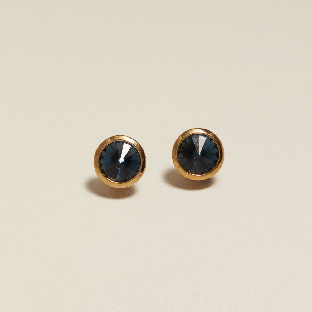 Stud Earrings ONE Vintage Mini Blue Crystal Clip-On Earrings Orelia Jewellery