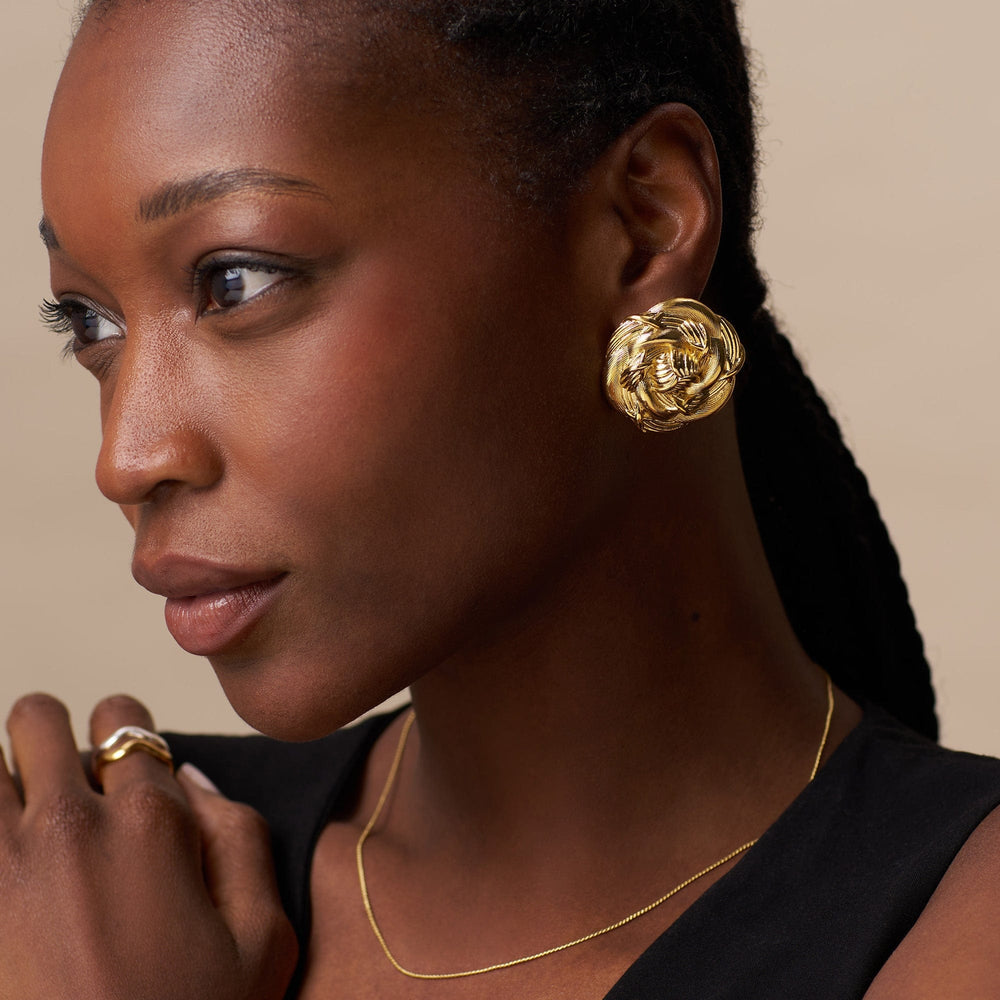 Stud Earrings Oversized Statement Rosette Stud Earrings Orelia Jewellery