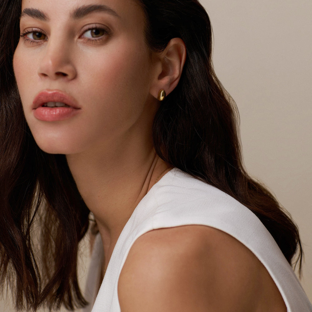 Stud Earrings Polished Domed Mini Stud Earrings Orelia Jewellery