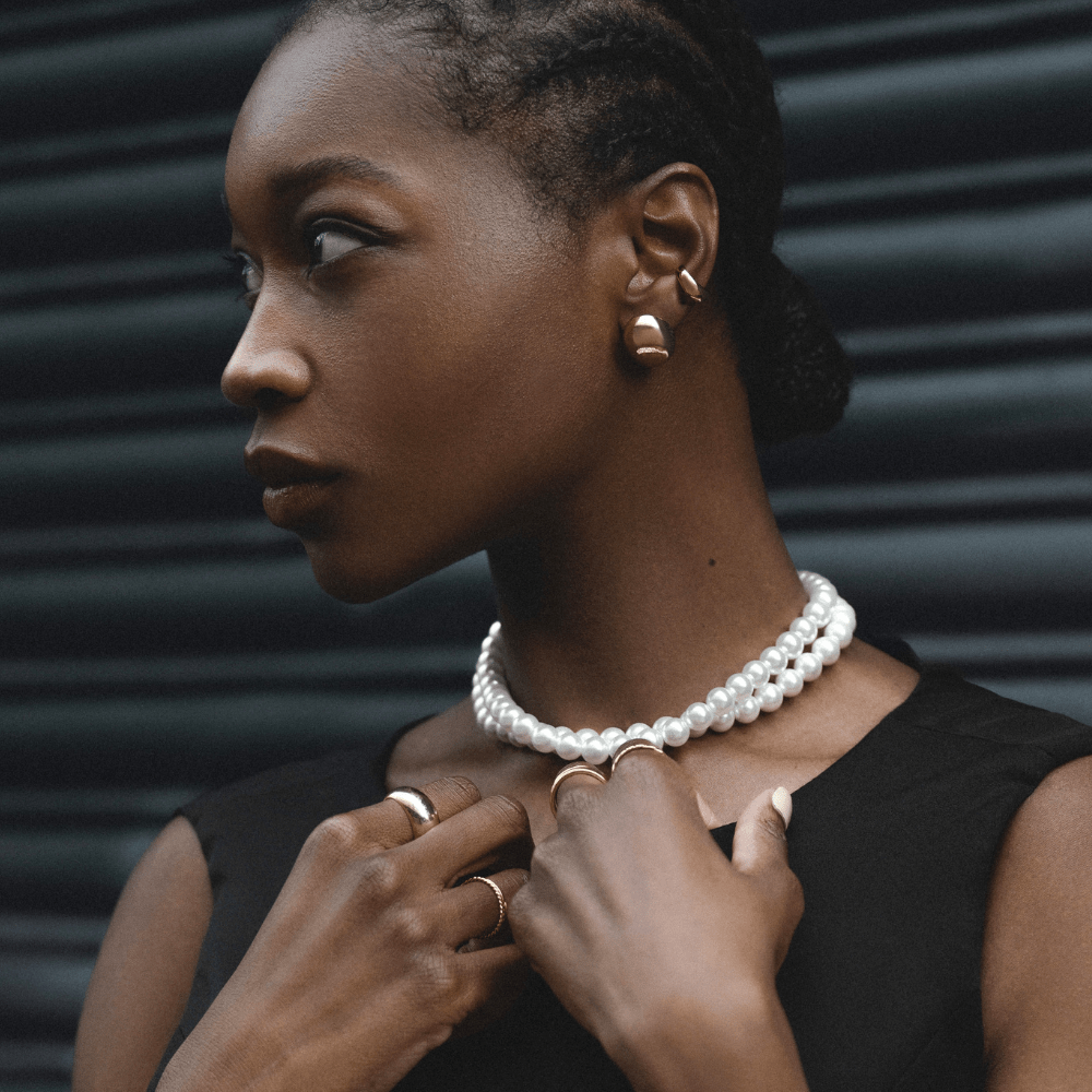 Stud Earrings Polished Domed Oval Stud Earrings Orelia Jewellery