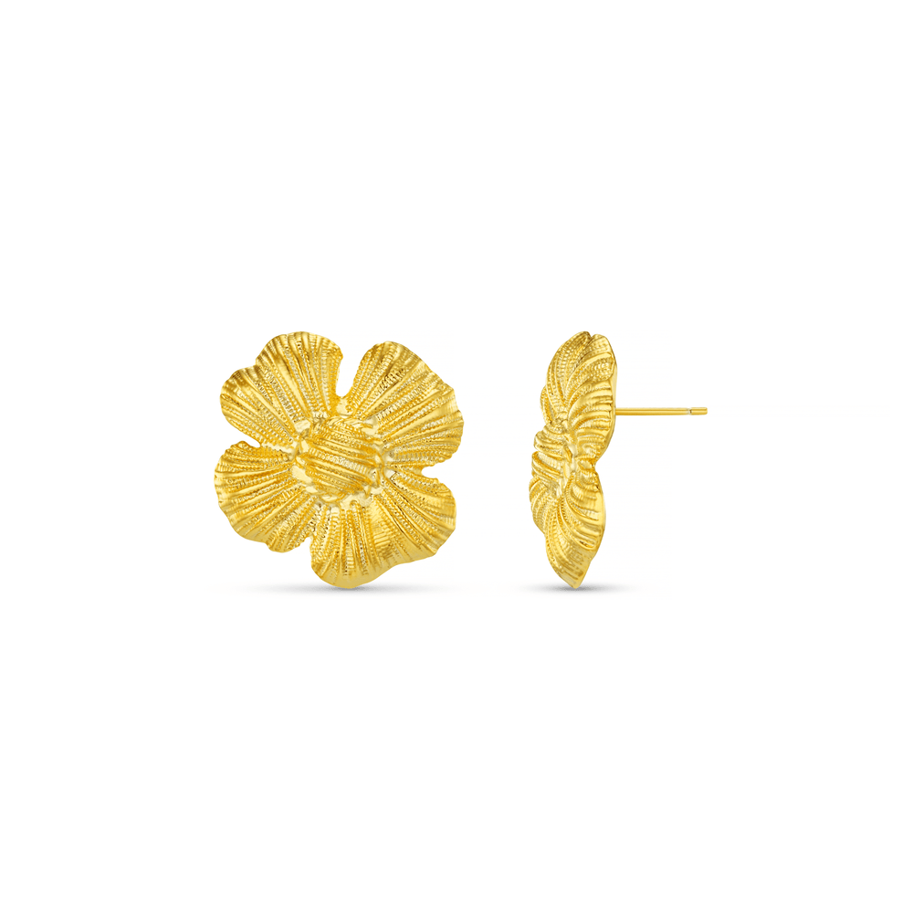 Stud Earrings Textured Flower Statement Studs Orelia Jewellery