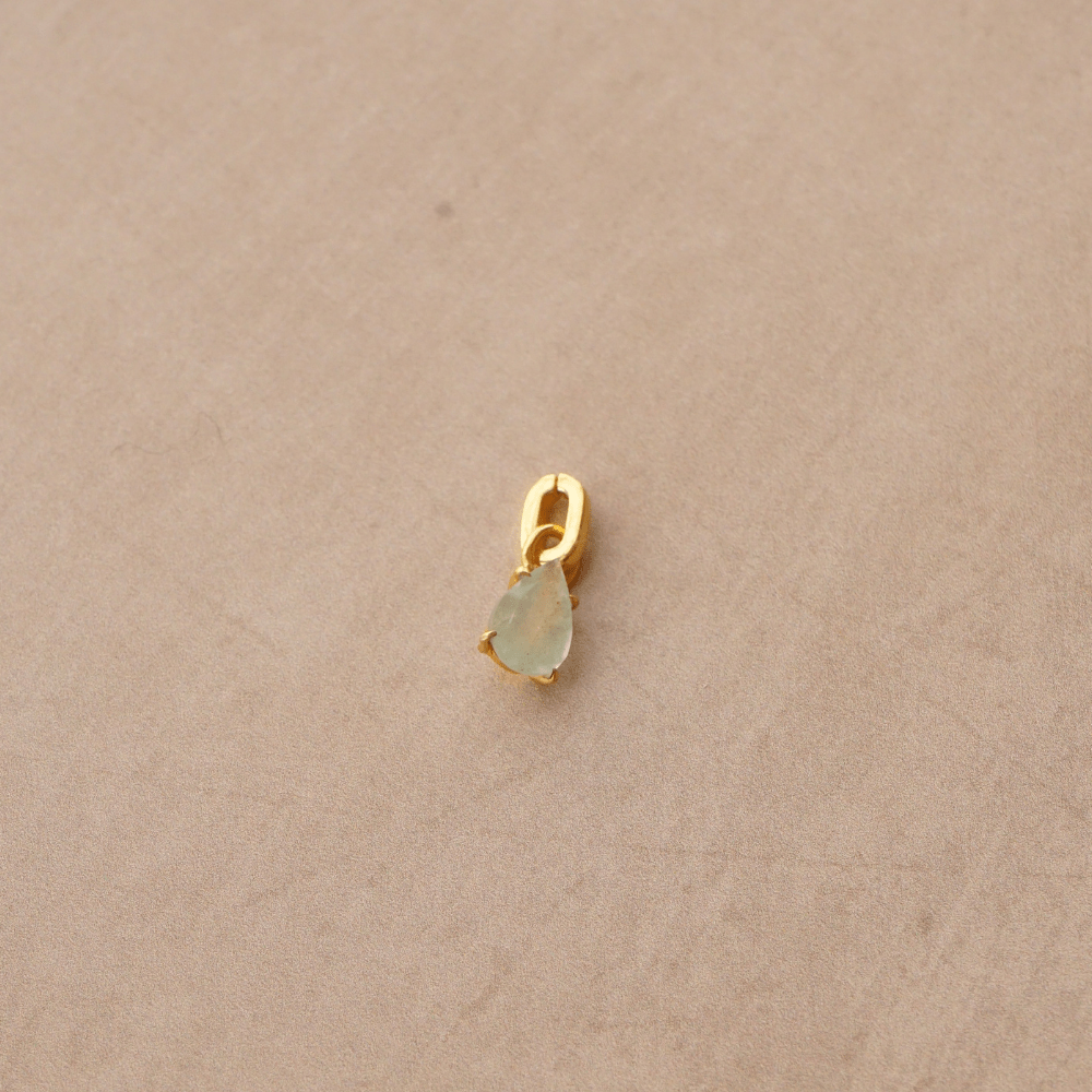 Style Sets Aquamarine Teardrop Charm Necklace Style Set Orelia Jewellery