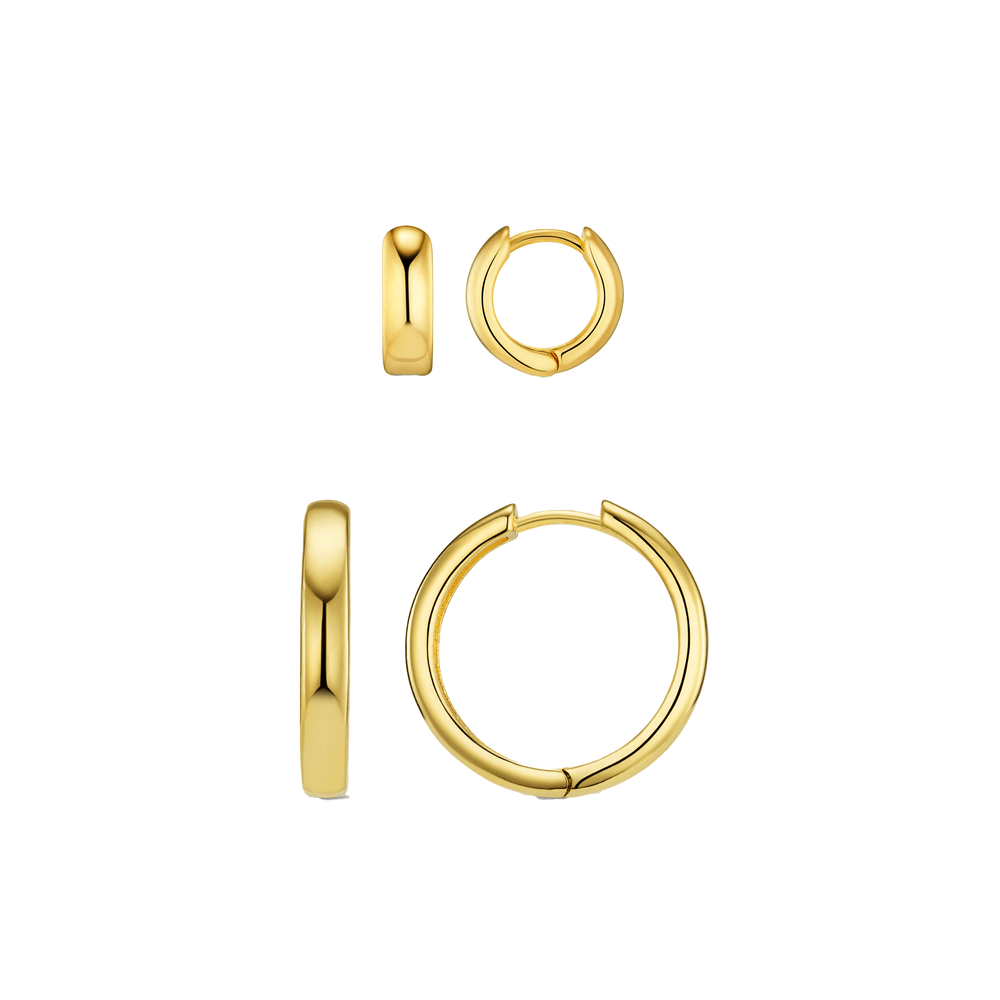 Style Sets Domed Hoop Earring Set Orelia Jewellery