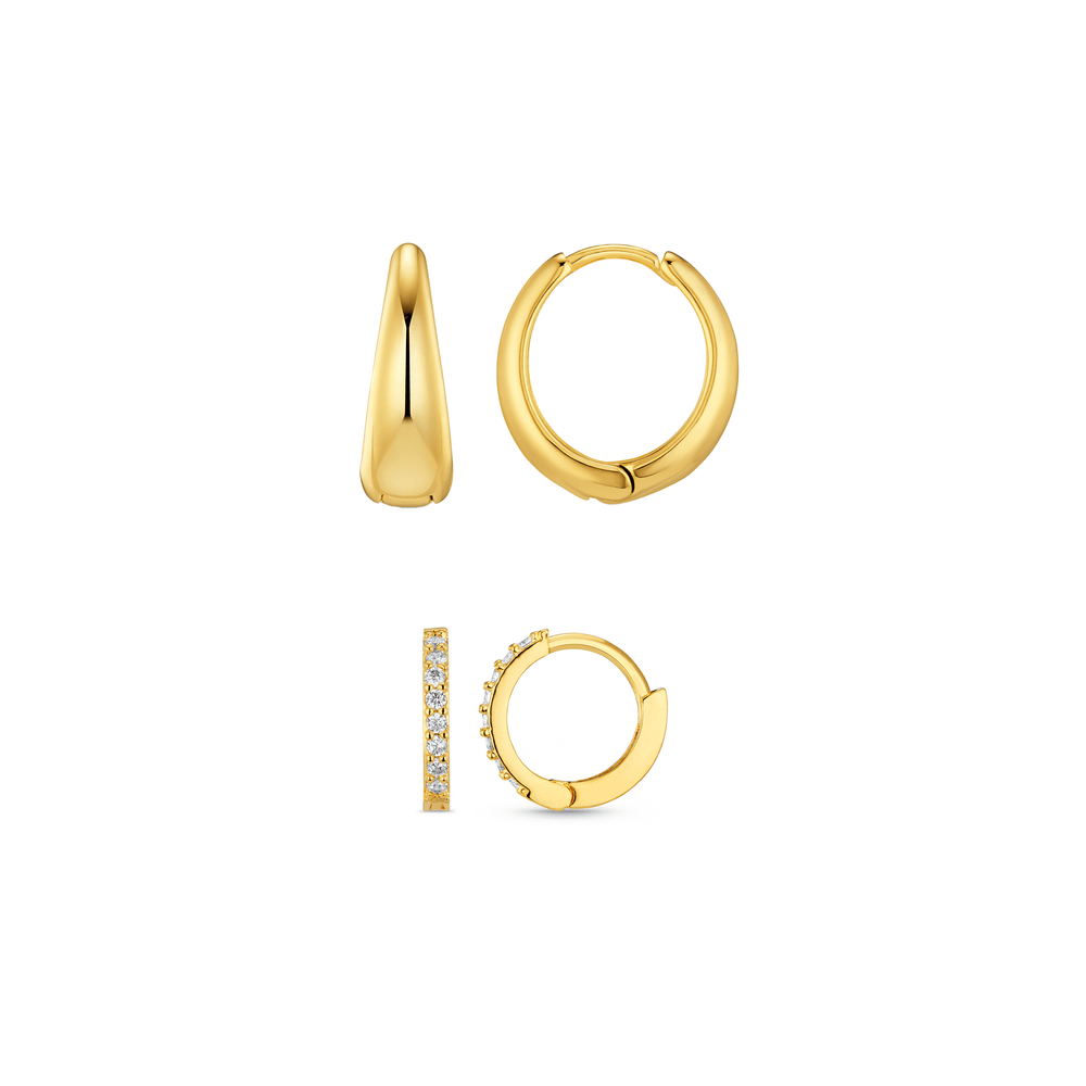 Style Sets Taper & Micro Hoop Earring Ear Stacking Set Orelia Jewellery