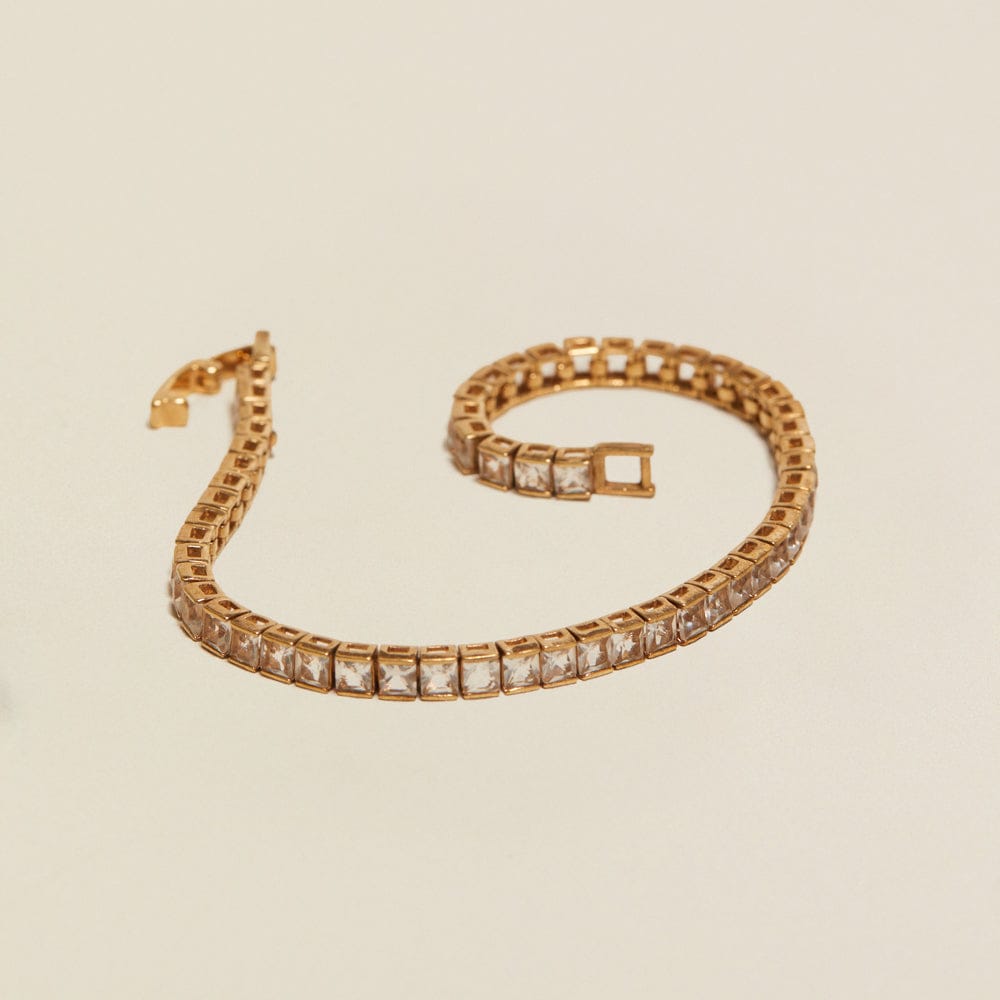 Tennis Bracelet Default Vintage Square Crystal Tennis Bracelet Orelia Jewellery