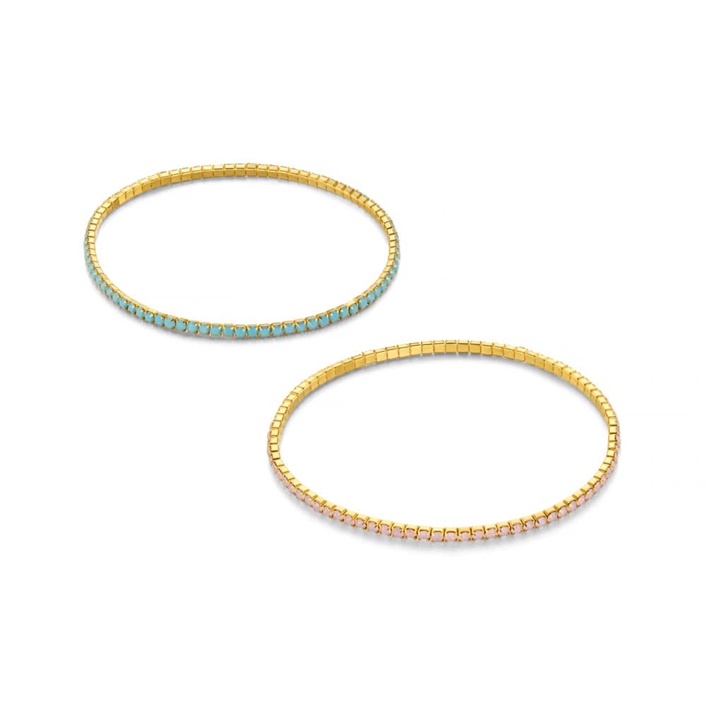 Tennis Bracelet ONE Fine Cupchain Stretch Bracelet Duo Orelia Jewellery