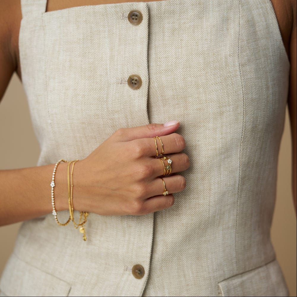 Tennis Bracelet ONE Flower Stationed Tennis Bracelet Orelia Jewellery