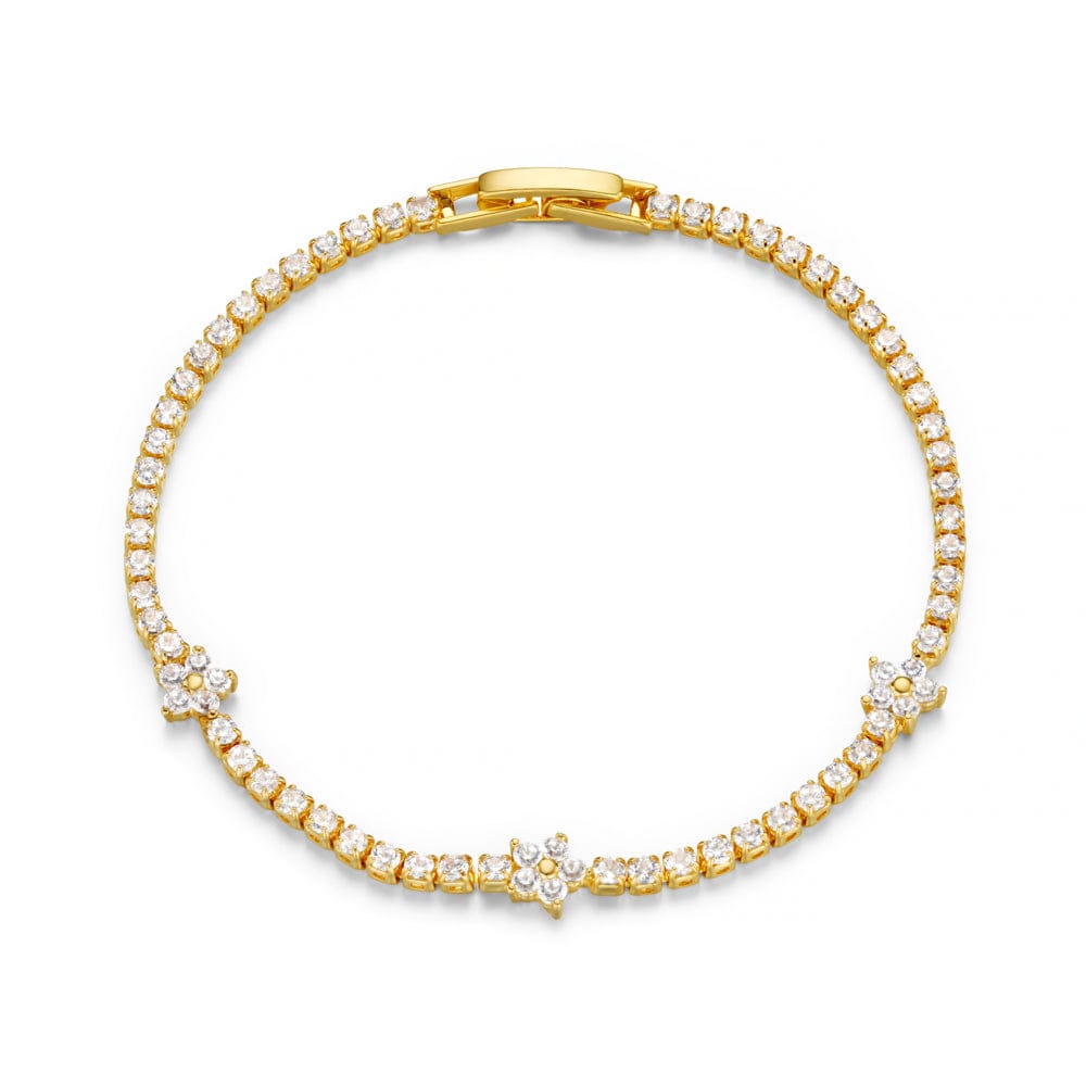 Tennis Bracelet ONE Flower Stationed Tennis Bracelet Orelia Jewellery