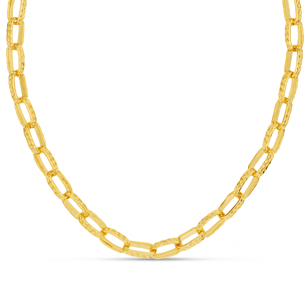 Textured Oval Link Chain Necklace Orelia Jewellery