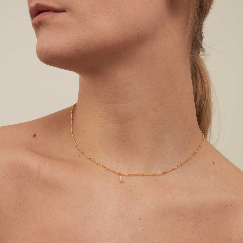 Initial Necklace Gold Initial Necklace Letter Necklace Orelia