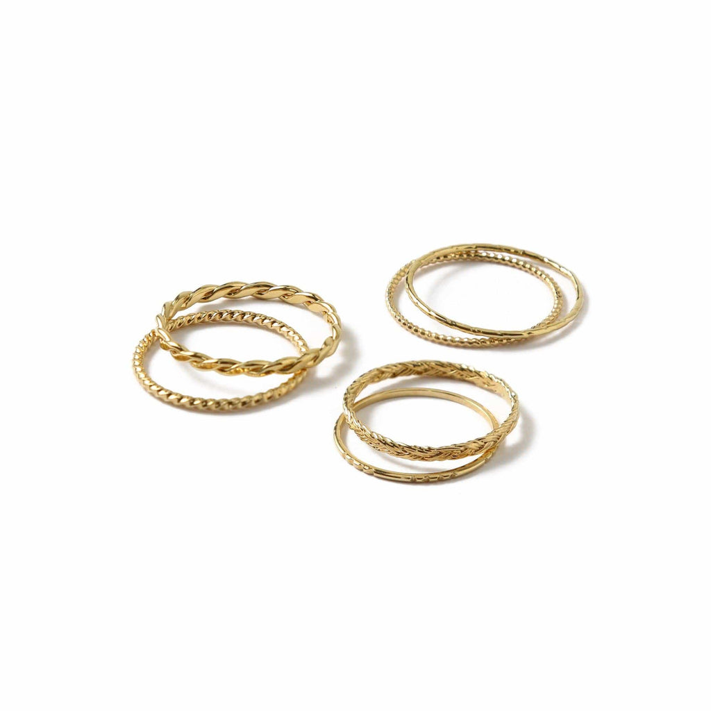 Multi Stack Ring Set - Gold